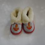 Чуни из дубленой овчины на мягкой подошве