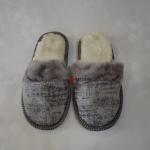 Домашние тапочки из натурального меха, искусственная замша.