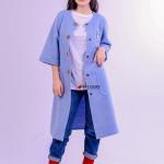 Стильно демисезонное женское пальто из Итальянской шерсти, рукав 3/4