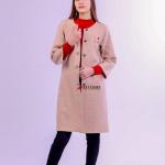 Стильно демисезонное женское пальто из Итальянской шерсти, рукав 3/4