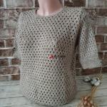 Женская кофта с узором соты