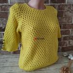 Женская кофта с узором соты