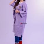 Стильное демисезонное женское пальто из Итальянской шерсти, рукав 3/4