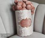 Плед бубон c помпонами 200х220