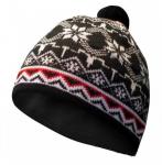 LOPOMA - шапка с орнаментом, с натур. помпоном унисекс