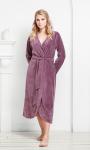 Халат женский Funny Bunny Elegant, велюр, слива