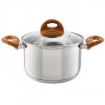 Кастрюля ?16 см, 2,2 л Webber BE-120/2 со стеклянной крышкой + ПОДАРОК