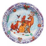 Набор бумажных тарелок 6шт, d18см, арт 3-1