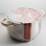 Кастрюля ?18 см, 3 л BE-318/2 со стеклянной крышкой + ПОДАРОК