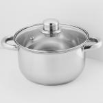 Кастрюля ?18см, 2,6л BE-156/2 со стеклянной крышкой