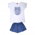 Костюм женский (футболка и шорты) Bonita, Лев