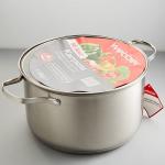 Кастрюля ?22 см, 5,2 л BE-305/2 со стеклянной крышкой