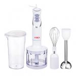 LEBEN Блендер электрический 500Вт, чоппер, венчик, мерный стакан, софт-тач, цвет белый