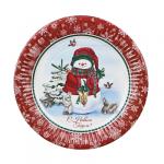 Набор бумажных тарелок 6шт, d18см, арт 4-1