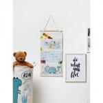 Кармашек текстильный Этель "Dinoparty", 3 отделения, 26х50 см, водонепроницаемый