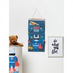 Кармашек текстильный Этель "Super hero", 3 отделения, 26х50 см, водонепроницаемый
