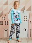 Пижама фуфайка (лонгслив), брюки д/дев