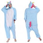 Кигуруми для взрослых Единорог голубой