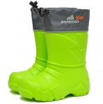 (лайм) Сапоги ЭВА Nordman Kids (cо съемным мехом),