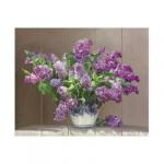 KD0052 Картина по номерам на дереве (40х50) БУЗИН. СИРЕНЬ (25 цветов) 1/12