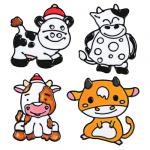 СНОУ БУМ Наклейка ПВХ с изображением Символа Года, 14х18см, 4 дизайна