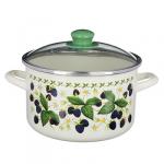 METROT Ежевика Кастрюля эмалированная, 22см, 5,0л