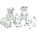 Собаки (набор 5 шт.) (фарфор) 10-19-AKE