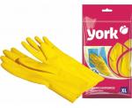 Перчатки латексные (резиновые) с х/б напылением, размер XL, 92060 York