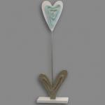 13A50609 украшение "Сердечко" wool дерево металл 27cm 1/12уп