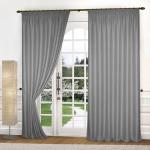 Комплект портьер блэкаут-лен B502-5, серый                             (bt-200328-gr)