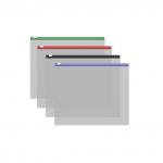 ZIP-пакет пластиковый ErichKrause® Fizzy Clear с цветной молнией, Travel, ассорти (в пакете по 12 шт.)