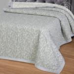 Жаккардовое покрывало (хлопок) Гейша серая