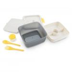 Ланчбокс тм "Арктика", 1600 мл серый/жёлтый