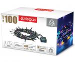 55061 VEGAS Электрогирлянда "Нить" 100 разноцветных LED ламп, контроллер 8 режимов, зеленый провод, 10 м, 220 v /20