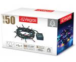 55058 VEGAS Электрогирлянда "Нить" 50 разноцветных LED ламп, контроллер 8 режимов, зеленый провод, 5 м, 220 v /20