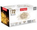 55006 VEGAS Электрогирлянда "Бахрома" 72 теплых LED ламп, 18 нитей прозрачный провод, 3*0,6 м, 24 v /60/4