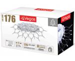 55075 VEGAS Электрогирлянда "Сеть" 176 холодных LED ламп, контроллер 8 режимов, прозрачный провод, 2*1,5 м, 220 v /20