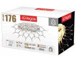 55074 VEGAS Электрогирлянда "Сеть" 176 теплых LED ламп, контроллер 8 режимов, прозрачный провод, 2*1,5 м, 220 v /20