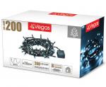 55069 VEGAS Электрогирлянда "Нить" 200 холодных LED ламп, контроллер 8 режимов, зеленый провод, 20 м, 220 v /20