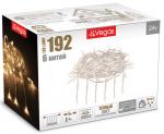 55024 VEGAS Электрогирлянда "Занавес" 192 теплых LED ламп, 6 нитей, прозрачный провод, 1*4 м, 24 v /32/4