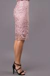 Юбка-карандаш кружево пыльная роза (Ю-37-7)