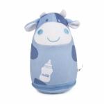 Mioshi Игрушка неваляшка погремушка "Забавная зверушка" (20 см, голубой)