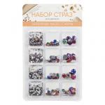 Набор страз для декора, 4мм/7мм/12мм, пластик