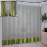 Занавеска 3-02, 270х280, фисташка                             (возможно дополнительное комплектование портьерами артикул № 011 фисташка)