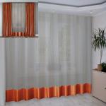 Занавеска 3-02, 270х280, оранжевый                                 (возможно дополнительное комплектование портьерами артикул № 011 оранжевый)