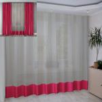 Занавеска 3-02, 270х280, фуксия                                        (возможно дополнительное комплектование портьерами артикул № 011 фуксия)