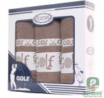 Набор полотенец махровых Гюрсан Турция, 22/605, Гольф, 3 предмета 50*90 - 2 шт+70*140