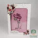 Набор полотенец махровых Гюрсан Турция, 22/556, Роза, 1 предмет 70*140