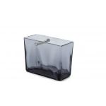 BIGA (прозрачно-чёрный) Стакан для зубной пасты и щётки, пластик