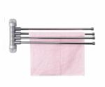 Вешалка для полотенец 4-х рожковая 47 см (серая)